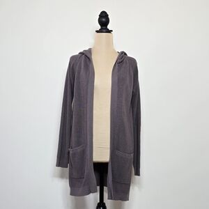 Cyrus Charcoal Hooded Duster Cardigan
